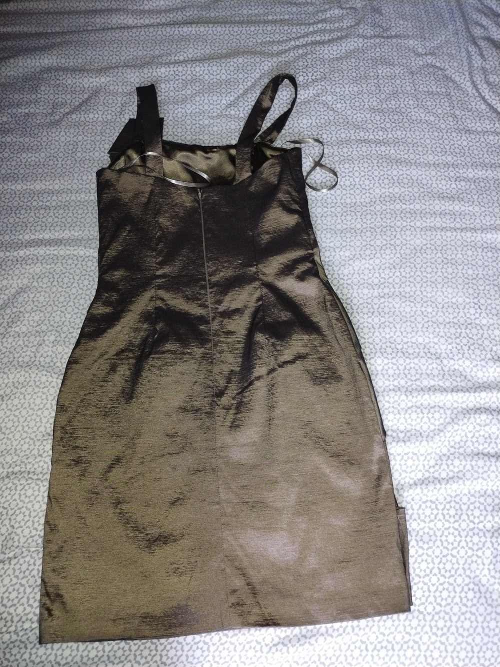 Cache Bronze-Brown One-Shoulder Cocktail Dress - Picture 2 of 9